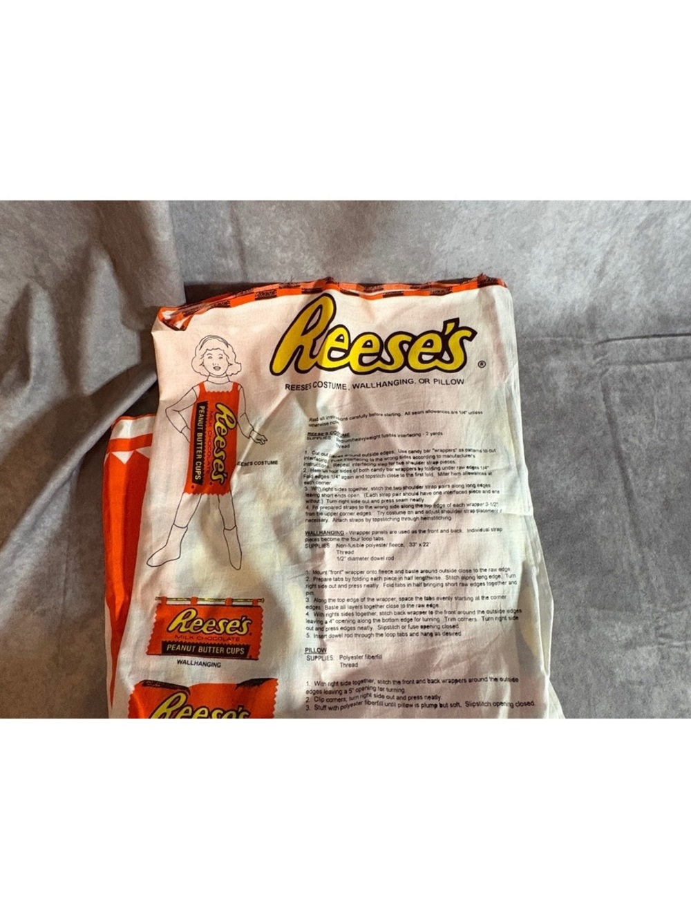 Reese’s Peanut Butter Cups Cut & Sew Costume Pillow Wall Hanging Panel